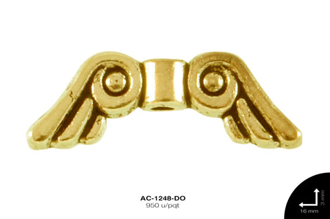 SEP METALICO ALAS 6mm REF: K1201 DORADO 950 u/pqt(.5kg)