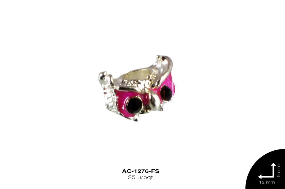 SEP METALICO CABEZA BUHO 10mm REF: #4 FUCSIA 25 u/pqt