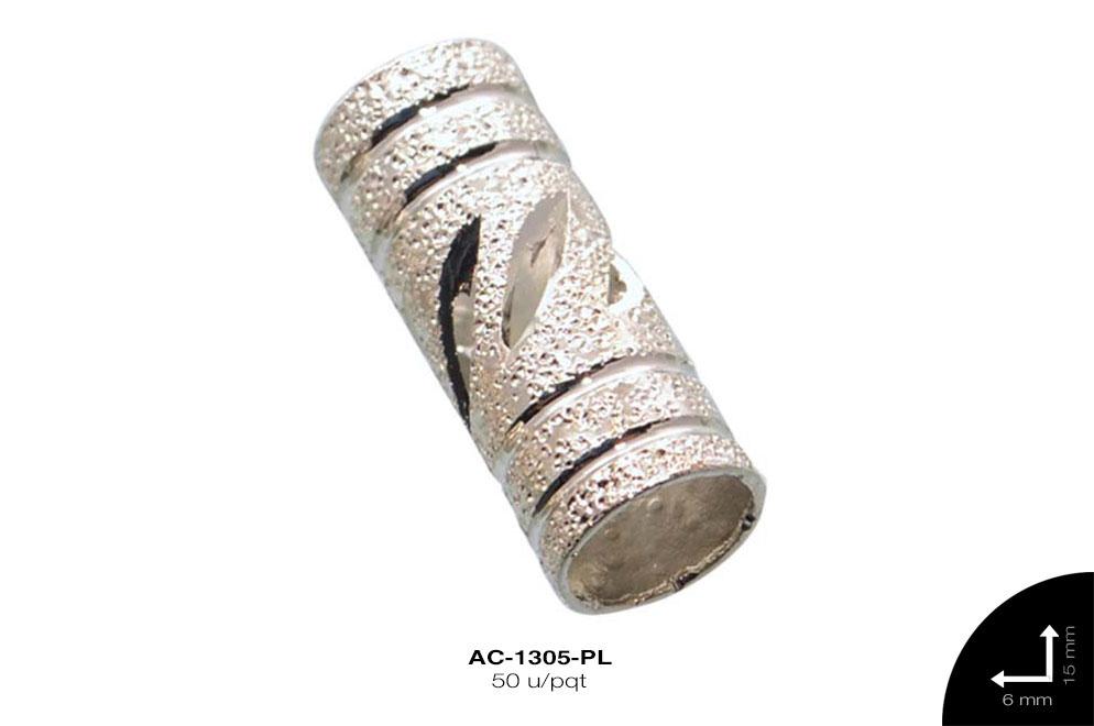 SEP TUBO RANURADO LTN 6X15mm REF: DP-0065 PLATA 50 u/pqt