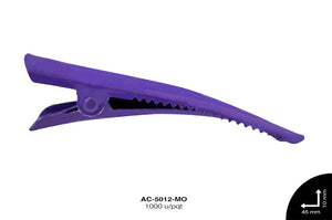 PINZA PICO DE GARZA CURVA REF:  4.5 cm MORADO 1000 u/pqt