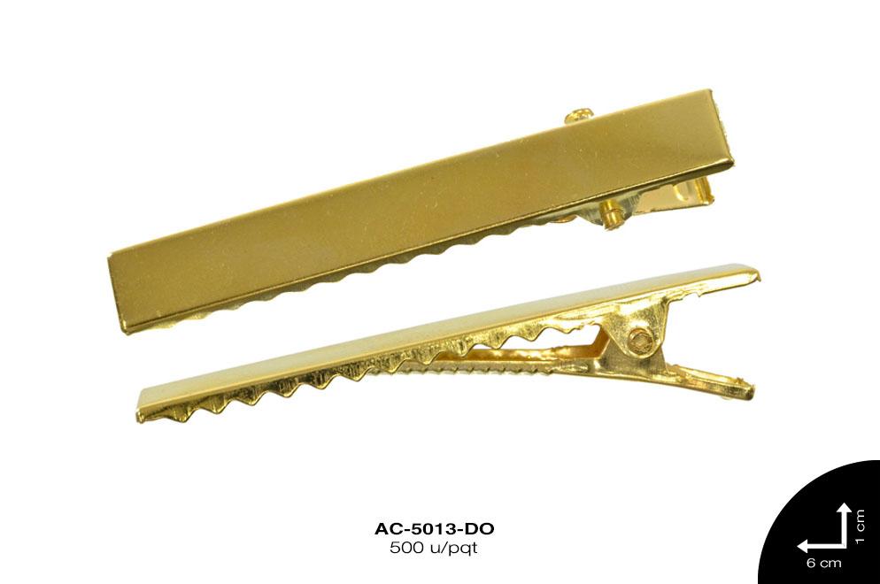 PINZA PICO DE GARZA PLANA REF: 6 cm DORADO 500 u/pqt