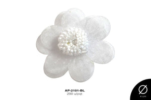 APLIC FLOR ENCAJE REF: 2-65 BLANCO 200 u/pqt