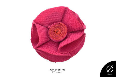 APLIC FLOR CORRUG 48mm REF: 1031-10 FUCSIA 20 u/pqt