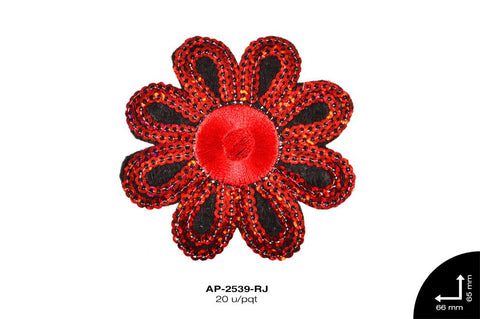 APLIC BORD LENT FLOR ROJO 20 u/pqt