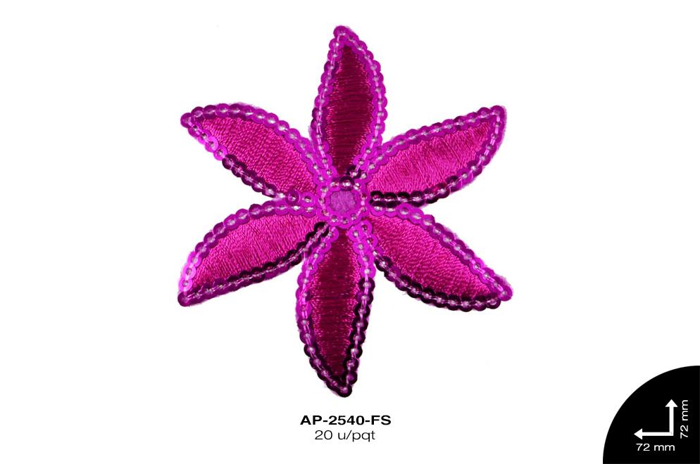 APLIC BORD LENT FLOR X 6 FUCSIA 20 u/pqt