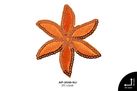 APLIC BORD LENT FLOR X 6 NARANJA 20 u/pqt