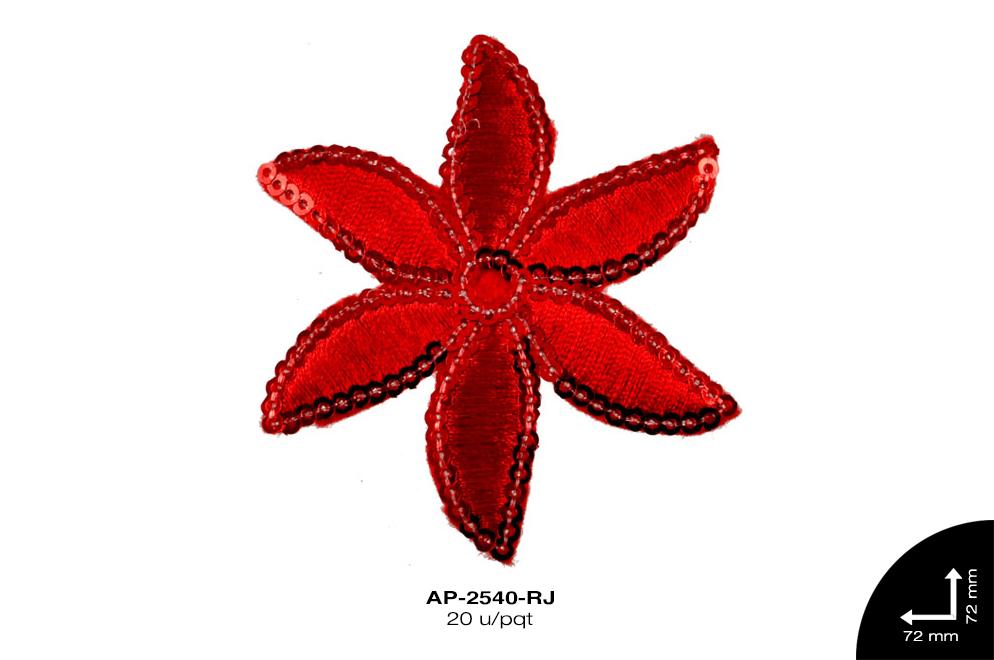 APLIC BORD LENT FLOR X 6 ROJO 20 u/pqt