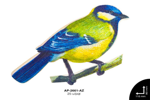 APLIC BORD PAJARO 11.5cm REF: PPA-1 AZUL 25 u/pqt