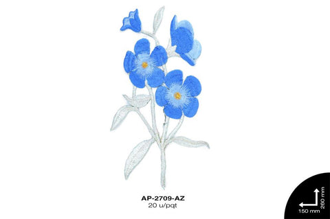 APLIC F. BORD TALLO PL REF: A-015 AZUL 20 u/pqt