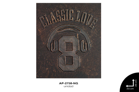 APLIC ALTO RELIEVE 23X25CM REF: AR-20 NEGRO UNIDAD