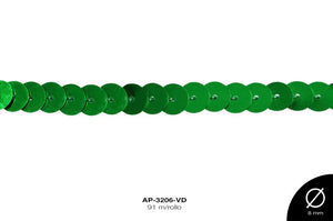 TIRA LENT PLANA REF: 8mm VERDE 91 m/rollo