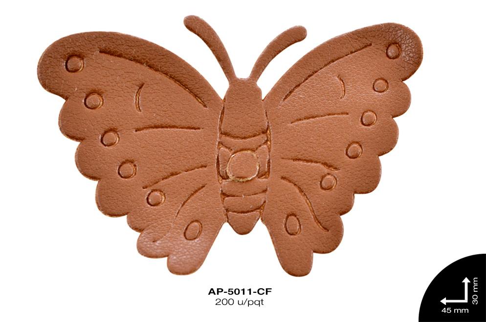 APLIC CUERO MARIPOSA REF:AC-11 CAFÉ 200 u/pqt