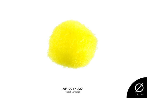 POM-POM 18mm AMARILLO 100 u/pqt