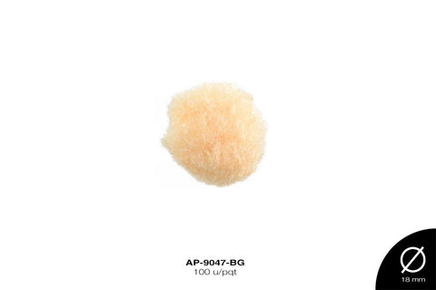 POM-POM 18mm BEIGE 100 u/pqt