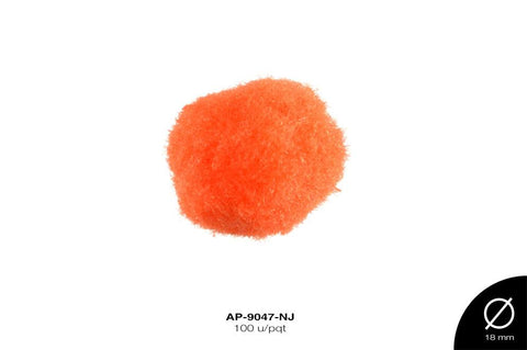 POM-POM 18mm NARANJA 100 u/pqt