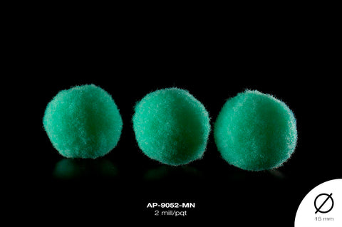 POM-POM 15mm REF: POM-1.5 VERDE MENTA 2 MILL/PQT