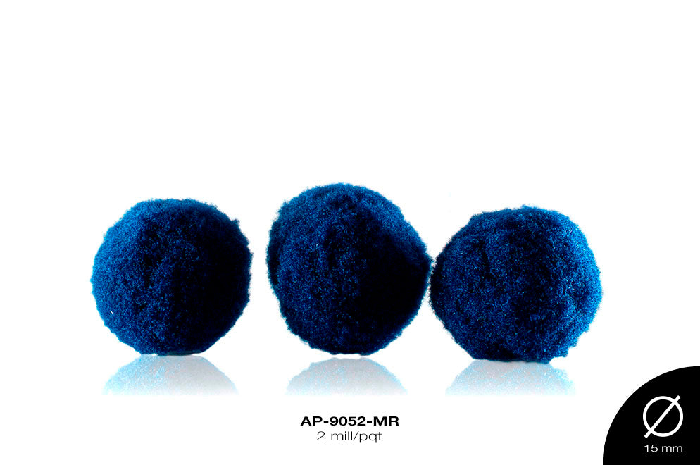 POM-POM 15mm REF: POM-1.5 AZUL OSCURO 2 MILL/PQT