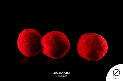 POM-POM 15mm REF: POM-1.5 ROJO 2 MILL/PQT