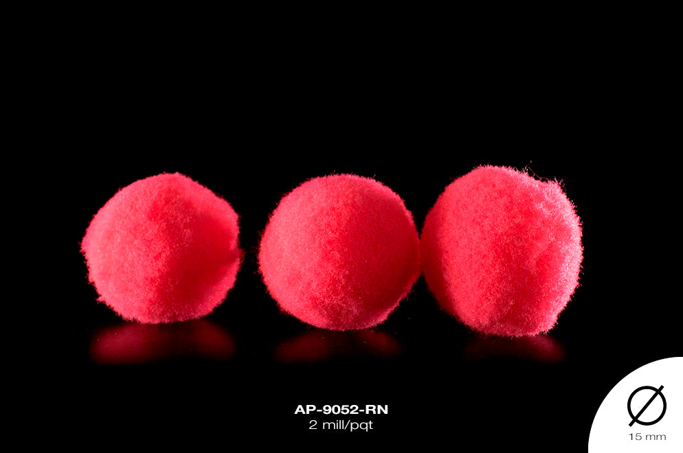 POM-POM 15mm REF: POM-1.5 ROSA NEON 2 MILL/PQT