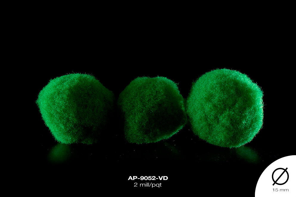 POM-POM 15mm REF: POM-1.5 VERDE 2 MILL/PQT