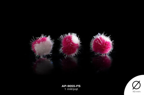 POM-POM COMBINADO 10 mm REF:1.0 FUCSIA 1 mill/pqt