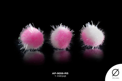 POM-POM COMBINADO 15 mm REF:1.5 ROSADO 1 mill/pqt