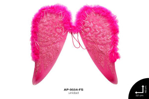 ALAS ANGEL PLUMA-LUREX C/LUZ REF: HA271 FUCSIA unidad