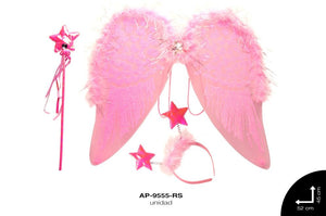 ALAS ANGEL PLUMA-LUREX JGO COMPL REF: HA271 ROSA unidad