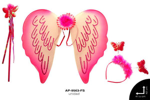 ALAS ANGEL JGO COMPL REF: A025 FUCSIA unidad