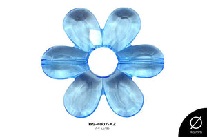 ACRILICO TRANSP FLOR 45mm REF: 1145 AZUL 74 u/lb