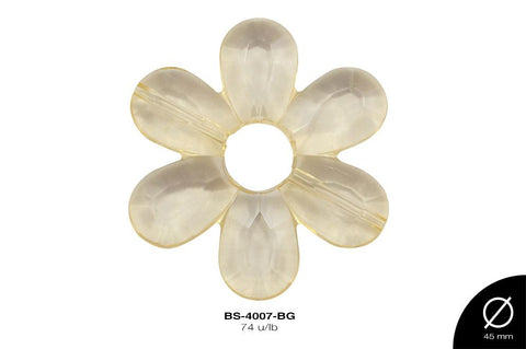 ACRILICO TRANSP FLOR 45mm REF: 1145 BEIGE 74 u/lb