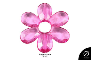 ACRILICO TRANSP FLOR 45mm REF: 1145 FUCSIA 74 u/lb