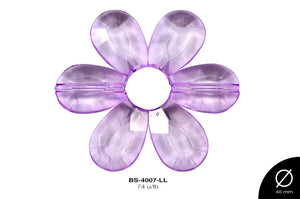 ACRILICO TRANSP FLOR 45mm REF: 1145 LILA 74 u/lb