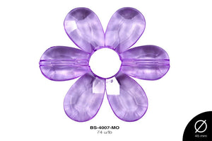 ACRILICO TRANSP FLOR 45mm REF: 1145 MORADO 74 u/lb