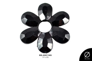 ACRILICO TRANSP FLOR 45mm REF: 1145 NEGRO 74 u/lb