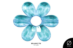 ACRILICO TRANSP FLOR 45mm REF: 1145 TURQUESA 74 u/lb