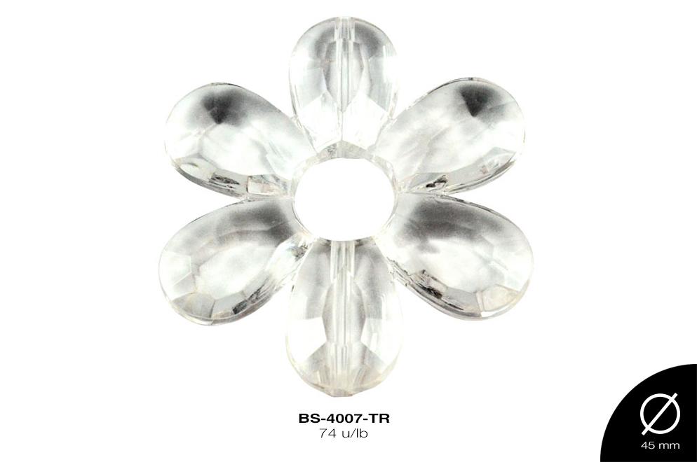 ACRILICO TRANSP FLOR 45mm REF: 1145 Transparente 74 u/lb