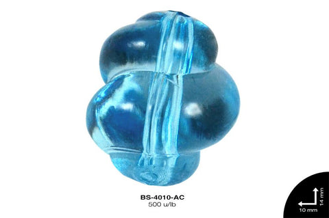 ACRILICO TRANSP NUDO 14mm REF: 3556 AZUL CELESTE 500 u/lb