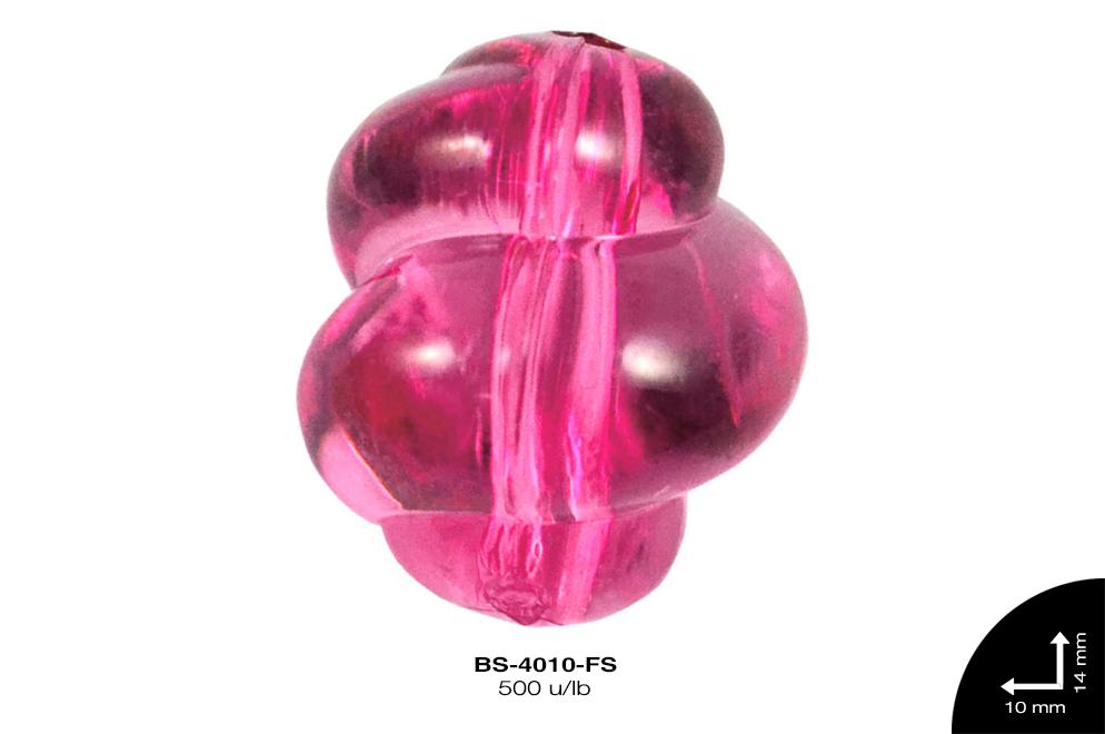 ACRILICO TRANSP NUDO 14mm REF: 3556 FUCSIA 500 u/lb