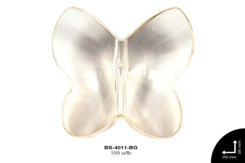 ACRILICO TRANSP MARIPOSA 26mm REF: 341 BEIGE 155 u/lb