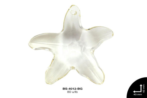 ACRILICO TRANSP ESTRELLA MAR 40mm REF: 221 BEIGE 80 u/lb