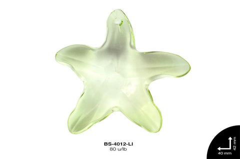 ACRILICO TRANSP ESTRELLA MAR 40mm REF: 221 LIMON 80 u/lb