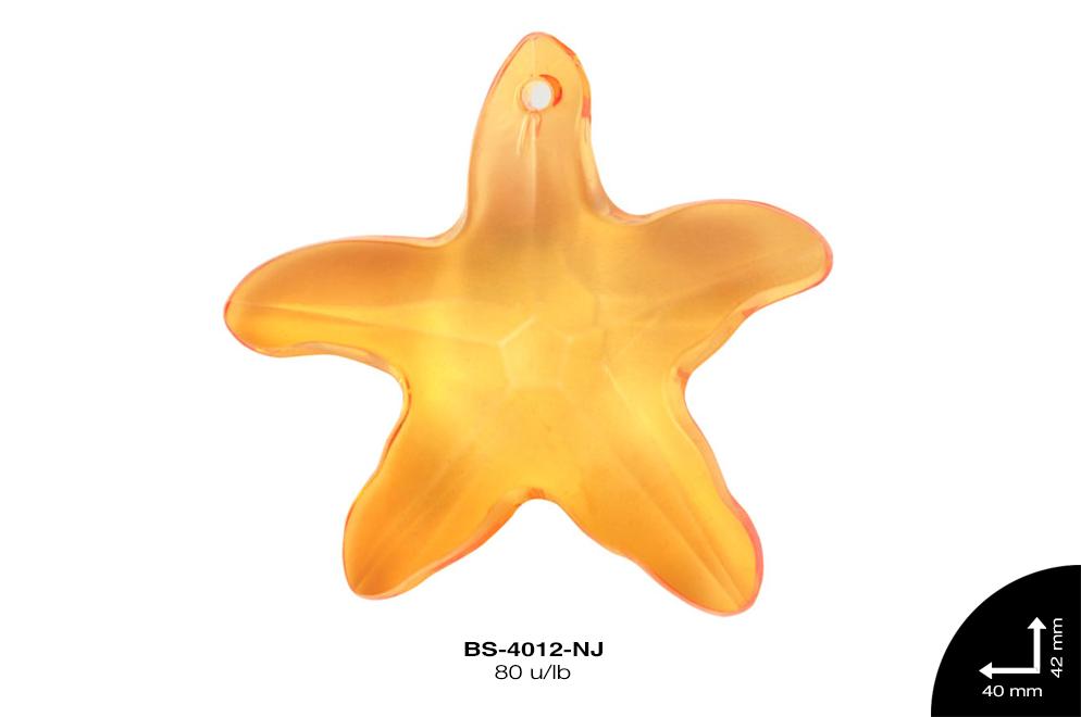 ACRILICO TRANSP ESTRELLA MAR 40mm REF: 221 NARANJA 80 u/lb