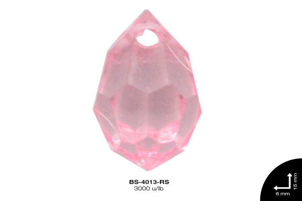 ACRILICO TRANSP LAGRIMA  9mm REF: N°6 ROSA 3000 u/lb