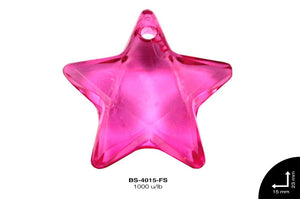 ACRILICO TRANSP ESTRELLA  14mm REF: 182 FUCSIA 1000 u/lb