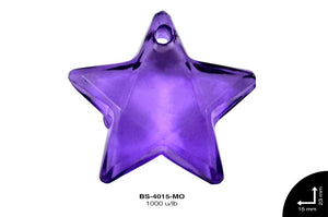 ACRILICO TRANSP ESTRELLA  14mm REF: 182 MORADO 1000 u/lb