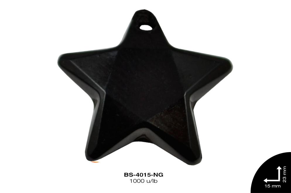 ACRILICO TRANSP ESTRELLA  14mm REF: 182 NEGRO 1000 u/lb