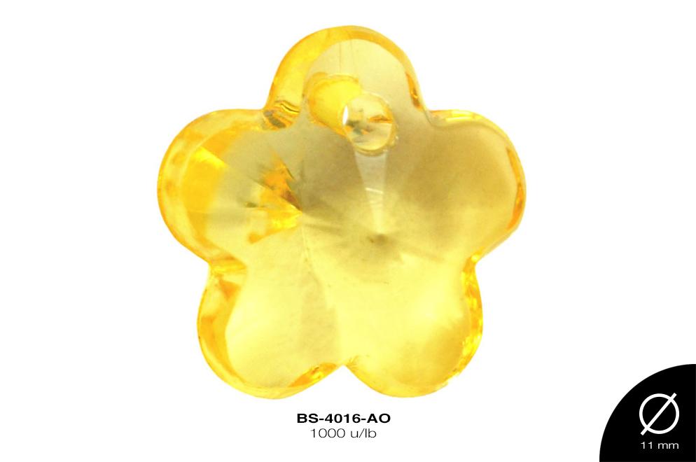 ACRILICO TRANSP FLOR 13mm REF: 211 AMARILLO 1000 u/lb