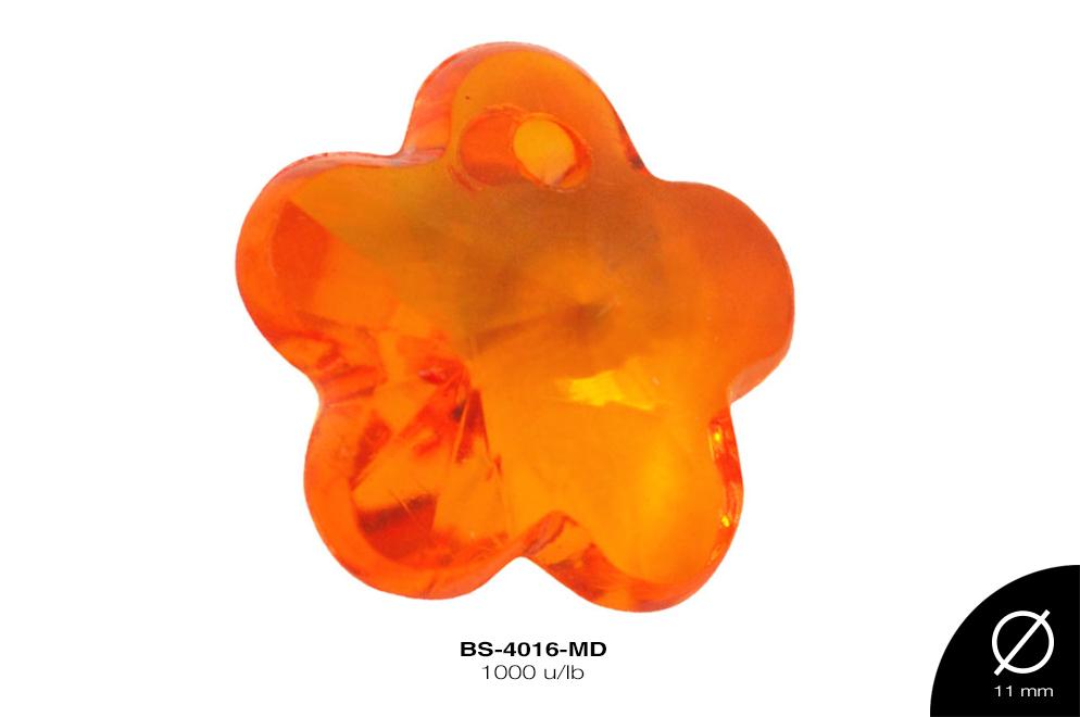 ACRILICO TRANSP FLOR 13mm REF: 211 MANDARINA 1000 u/lb