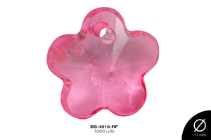 ACRILICO TRANSP FLOR 13mm REF: 211 ROSA FUERTE 1000 u/lb